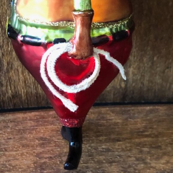 Vintage Kurt Adler Bull with Lasso Mercury Glass Ornament - Picture 4 of 6